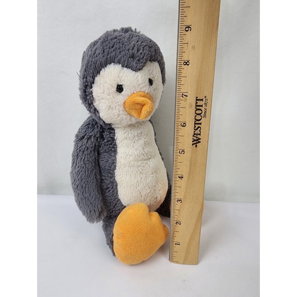 Jellycat Bashful Penguin Gray/White Stuffed Animal Plush 12" Clean Soft Retired - Picture 6 of 7